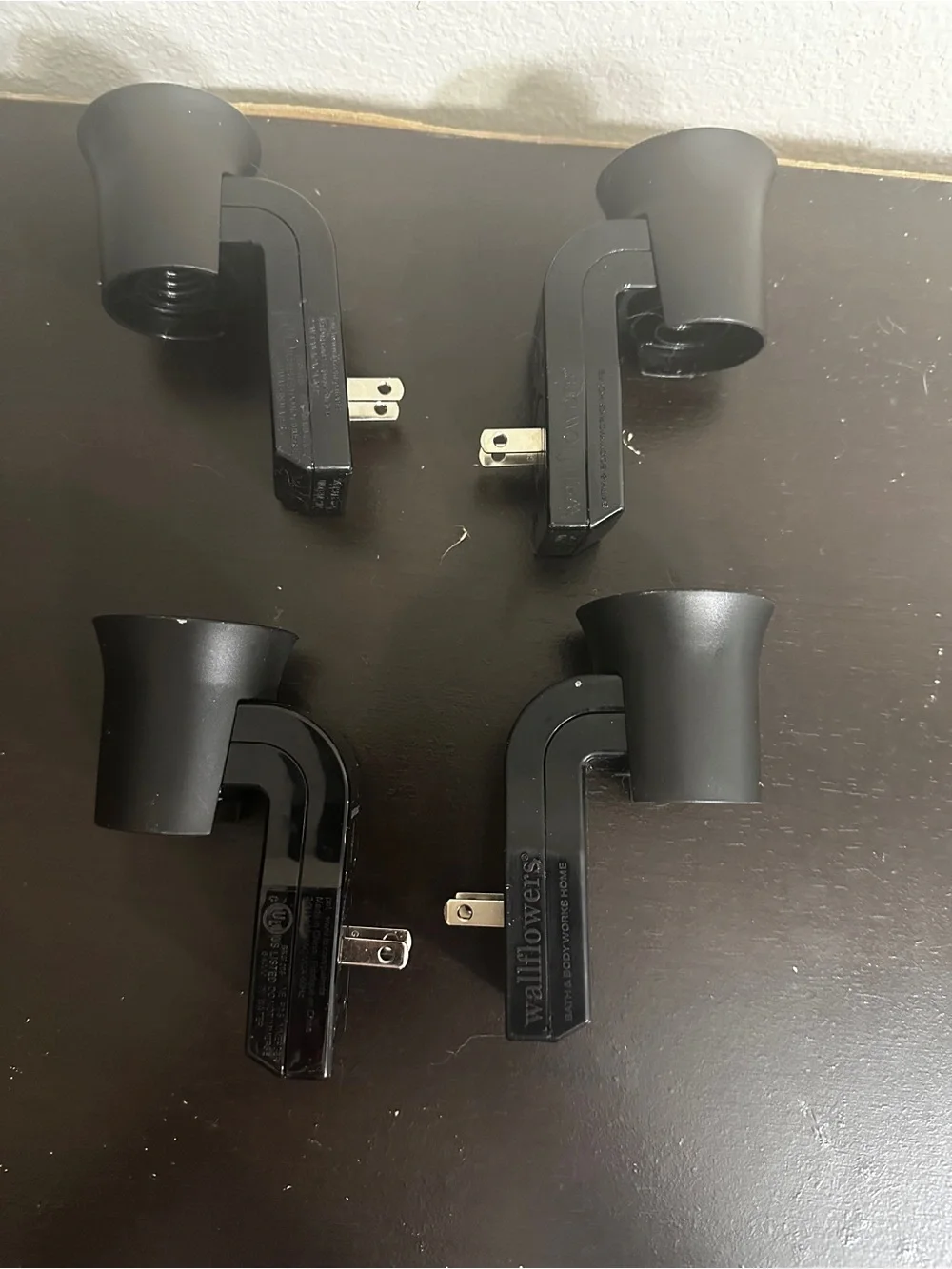 Bath & Body Works Black Wall Sconce Light Holders (Set of 4)